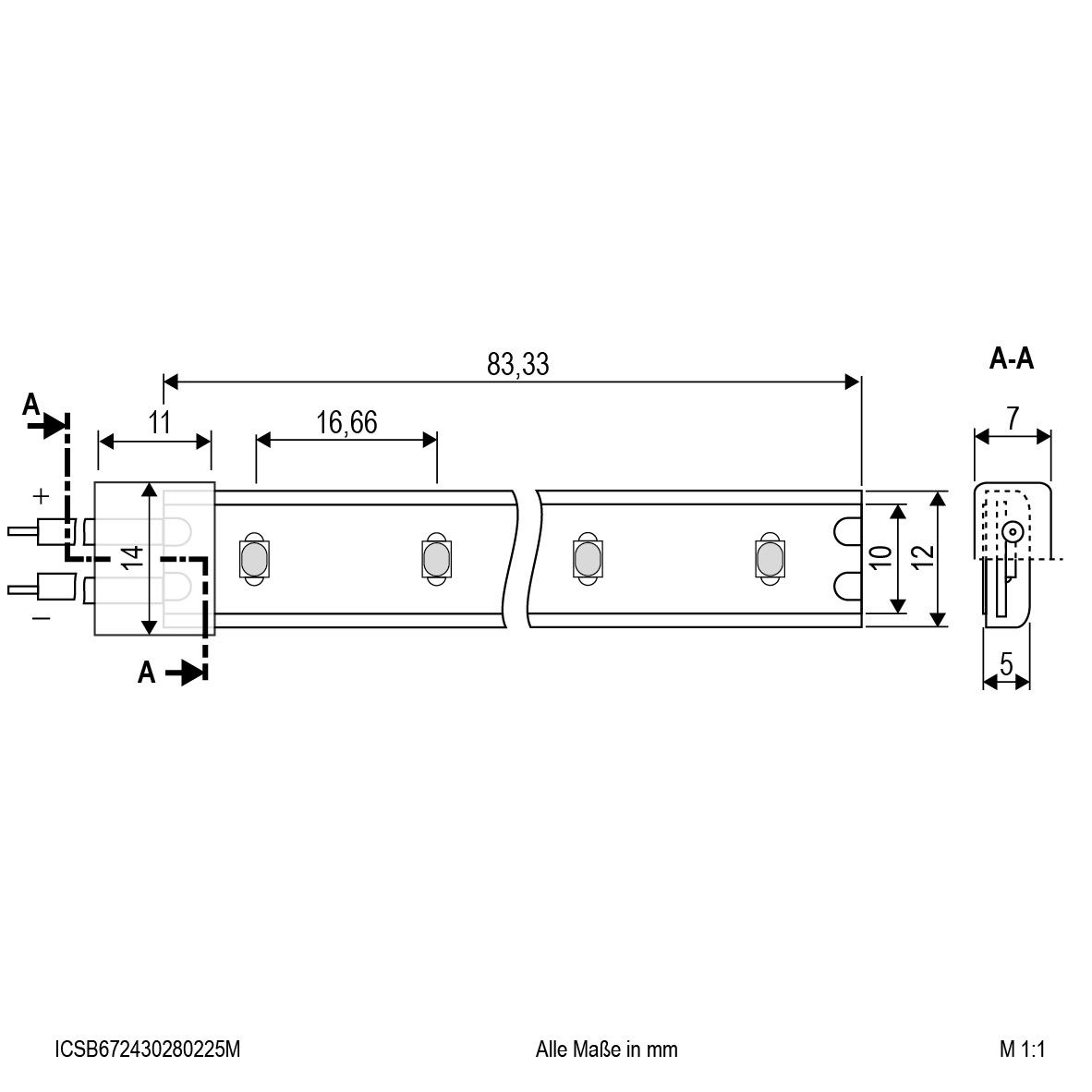 LED-Strip ICSB672430280225M