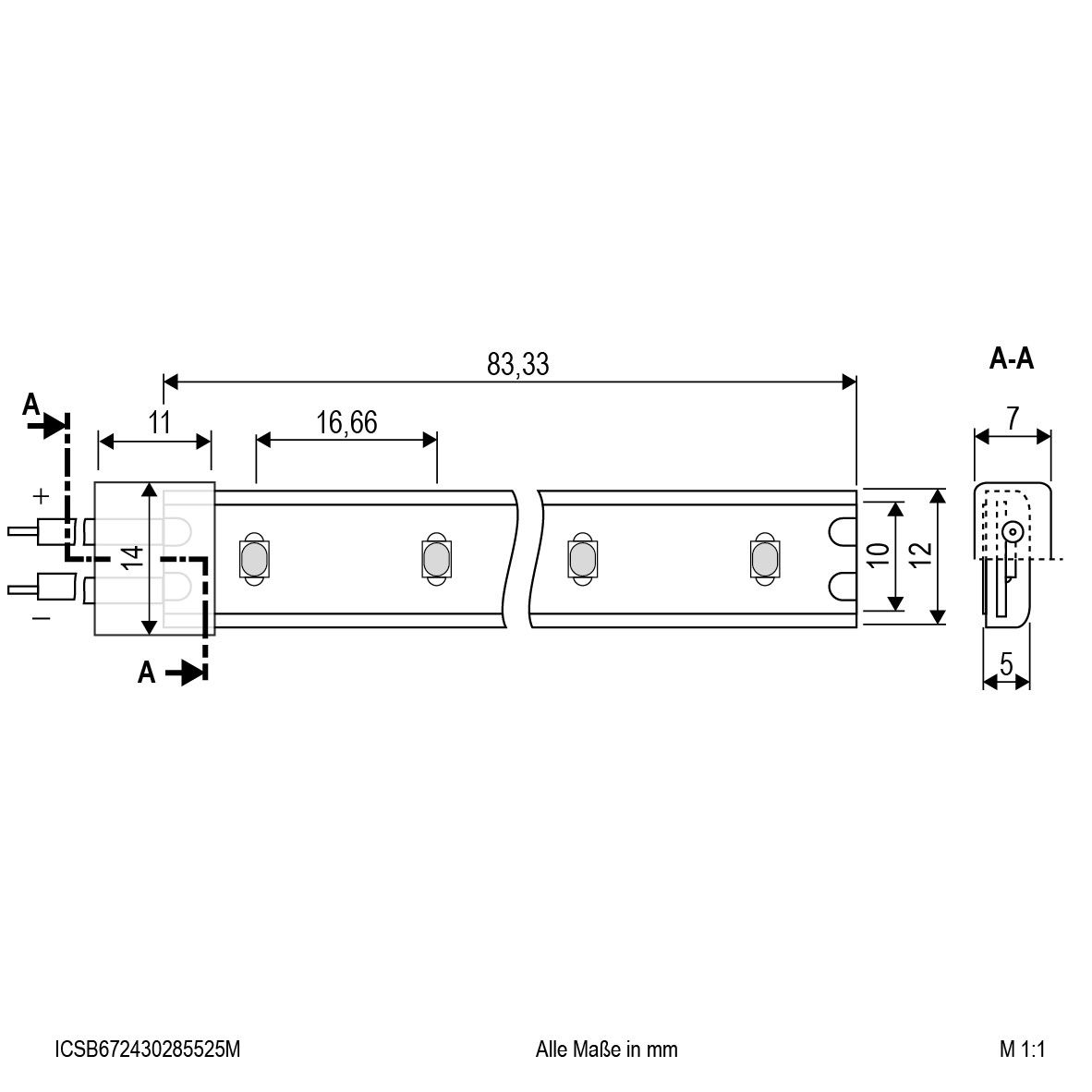 LED-Strip ICSB672430285525M