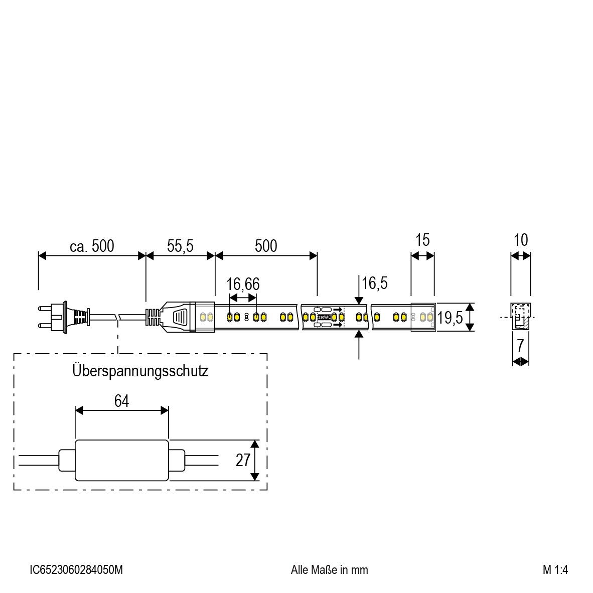 LED-Stripe 230V 50m IC6523060284050M