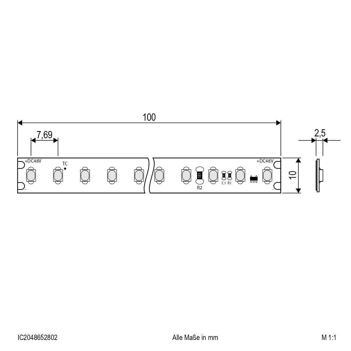 LED-Stripe IP20 5m IC2048652802