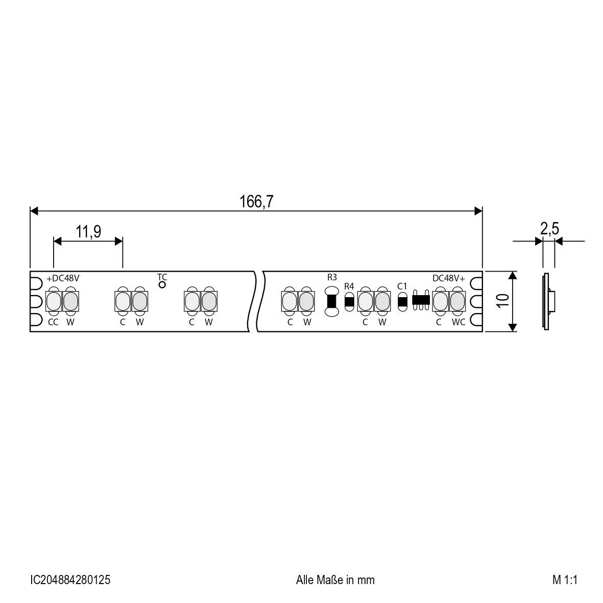 LED-Stripe IP20 5m IC204884280125