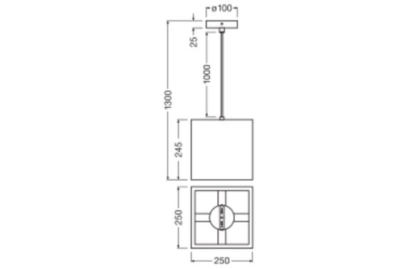 Pendelleuchte E27 D.C.Square Pend E27 Pendelleuchte E27 D.C.Square Pend E27