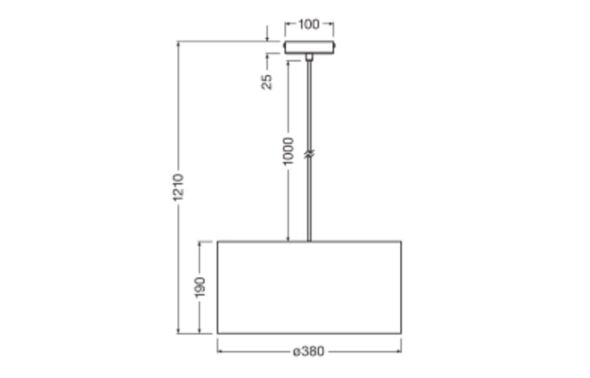 Pendelleuchte E27 D.F.W. Pend 380 E27