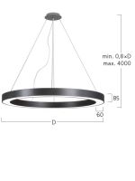 LED-Pendelleuchte RG3OSE-840M-D900-U