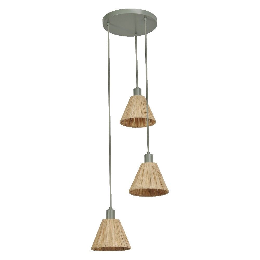 Pendelleuchte 3xE27 D.RaffiaPendPl.3XE27