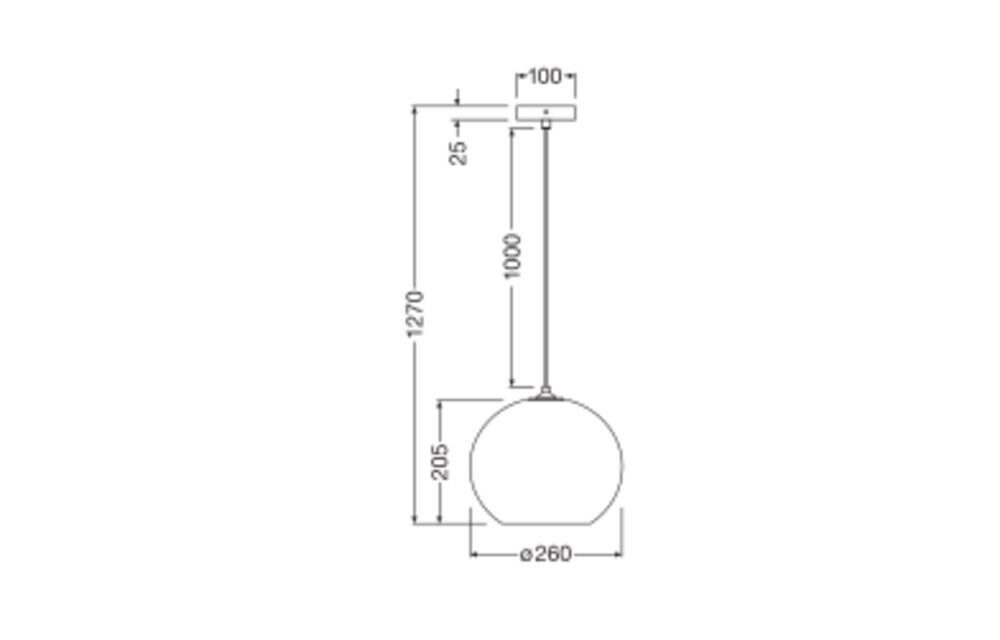 Pendelleuchte E27 D. C.Ball Penda E27