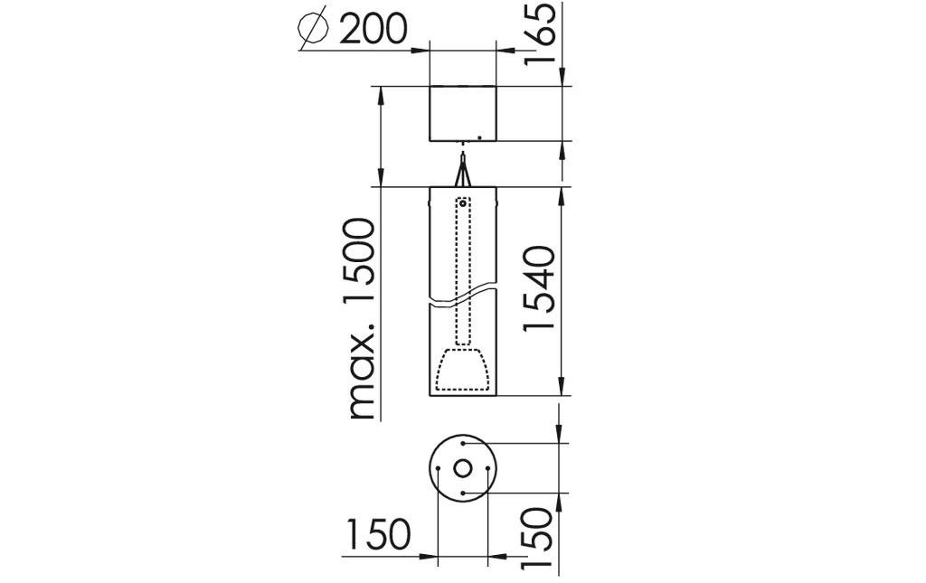 LED-Pendelleuchte AOCA-P-S-L1540/840DA