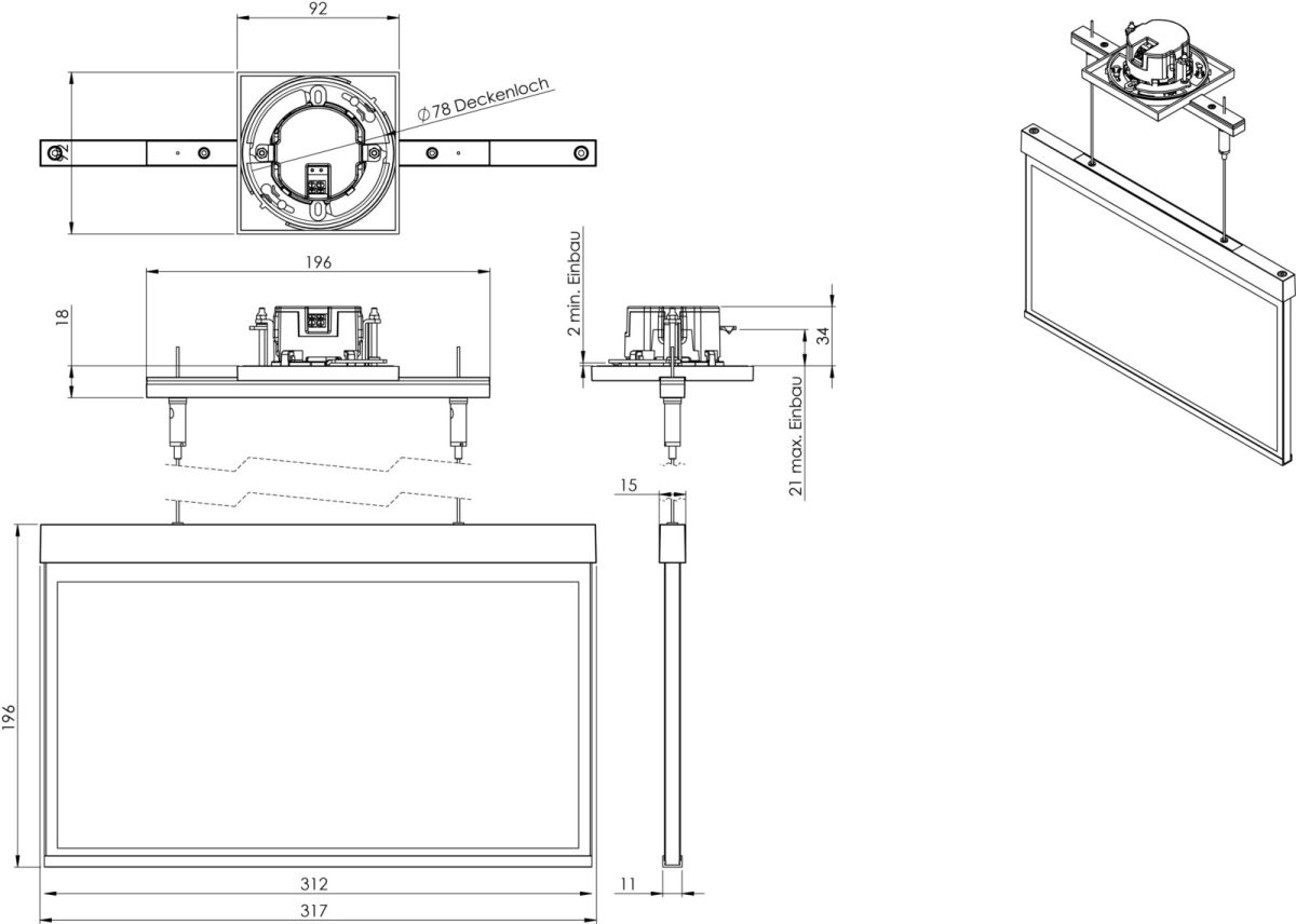 LED-Rettungszeichenleuchte AXEC403SC-E
