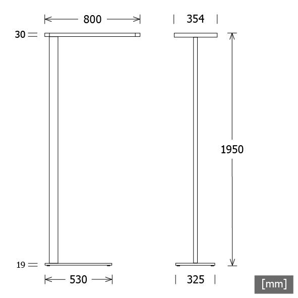 LED-Stehleuchte PIANO-S0800830DIM sw