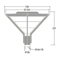 Mastaufsatzleuchte AVF 18L70- #96672116