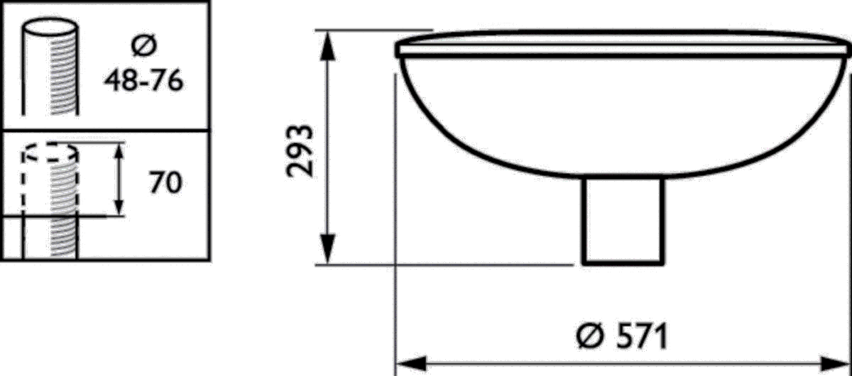 LED-Mastaufsatzleuchte BDP101 LED #90613100