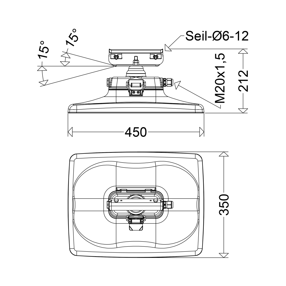 LED-Seilleuchte 59 L50 VARIO