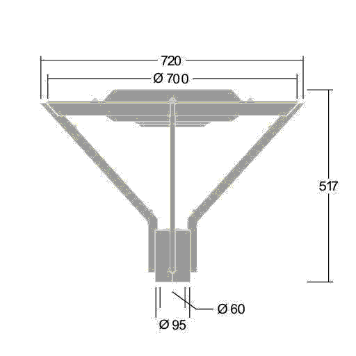 LED-Mastaufsatzleuchte AVF F 18L #96672110