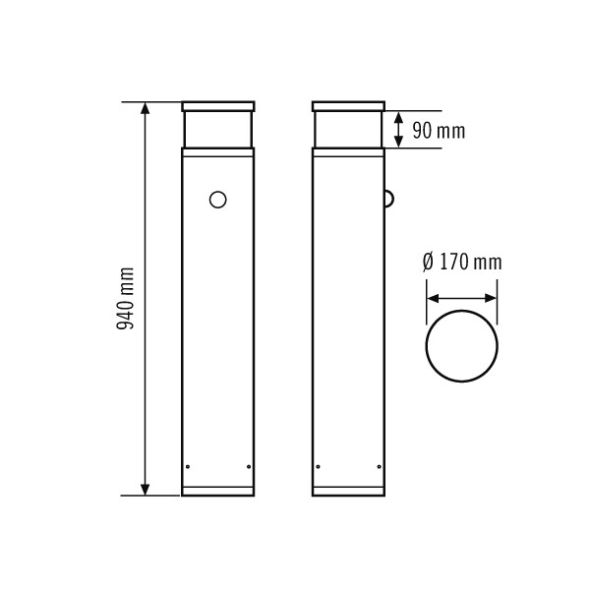 LED-Pollerleuchte ALVABL940#EL10820922 LED-Pollerleuchte ALVABL940#EL10820922