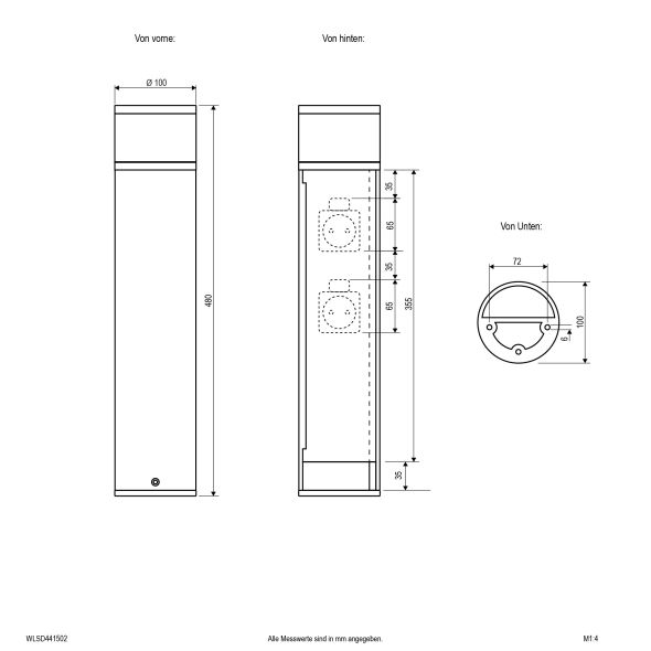 LED-Wegeleuchte WLSD441502 LED-Wegeleuchte WLSD441502