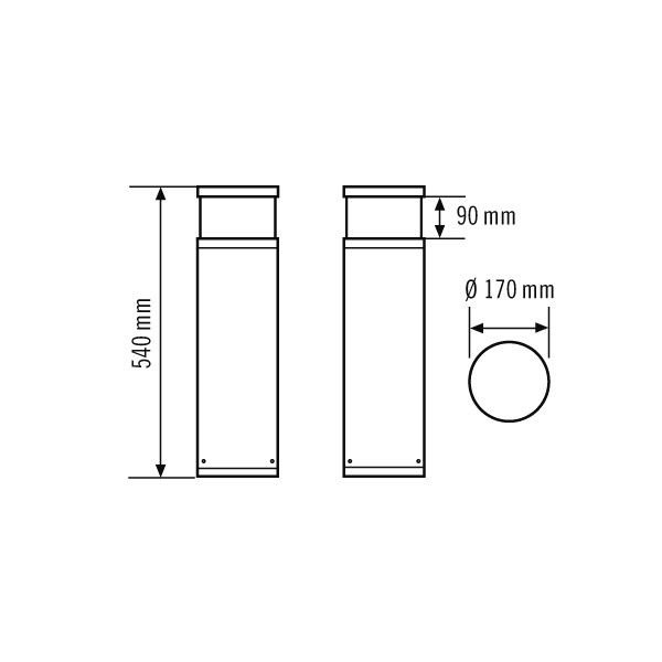 LED-Pollerleuchte ALVABL540#EL10820106