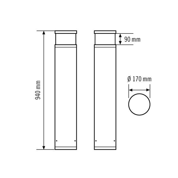 LED-Pollerleuchte ALVABL940#EL10820021