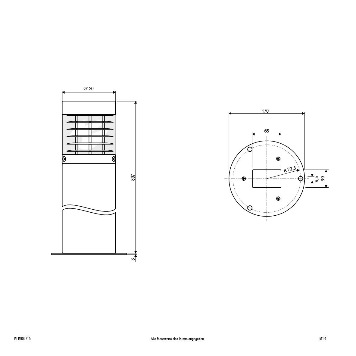 Pollerleuchte PLR902715