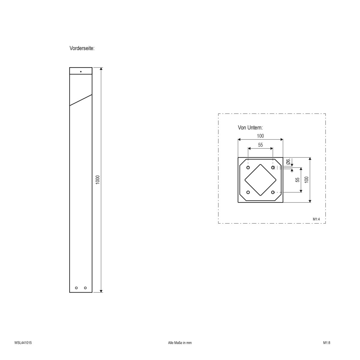 Pollerleuchte WSL441015