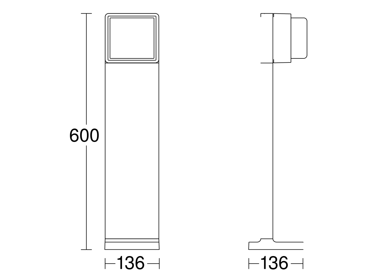 LED-Außenleuchte o. Sensor GL 85-600 C 3000K