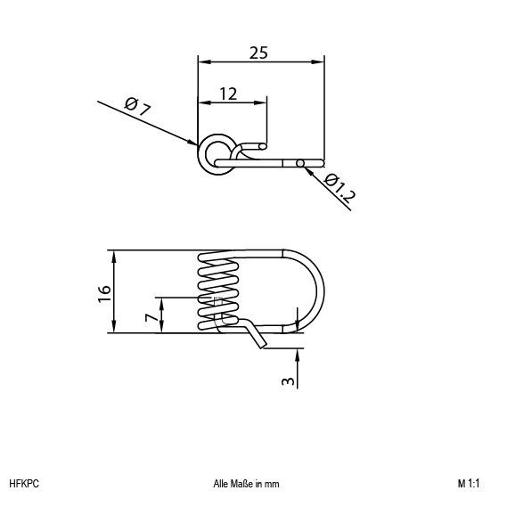 Haltefeder HFKPC(VE2)