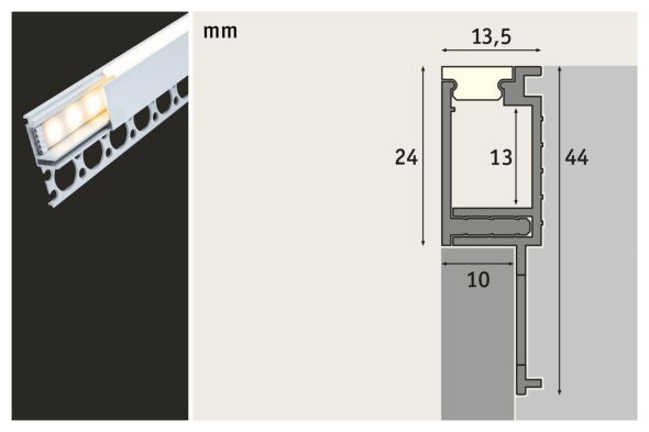 LED-Strip Einbauprofil 784.03