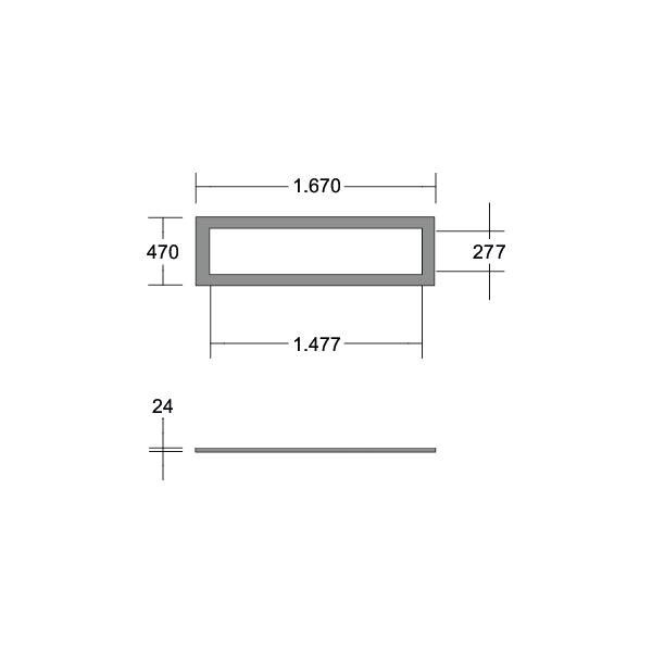 Akustikpaneel 1670x470mm 85320542