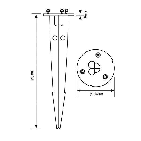 Befestigung ALVA GROUND SPIKE170