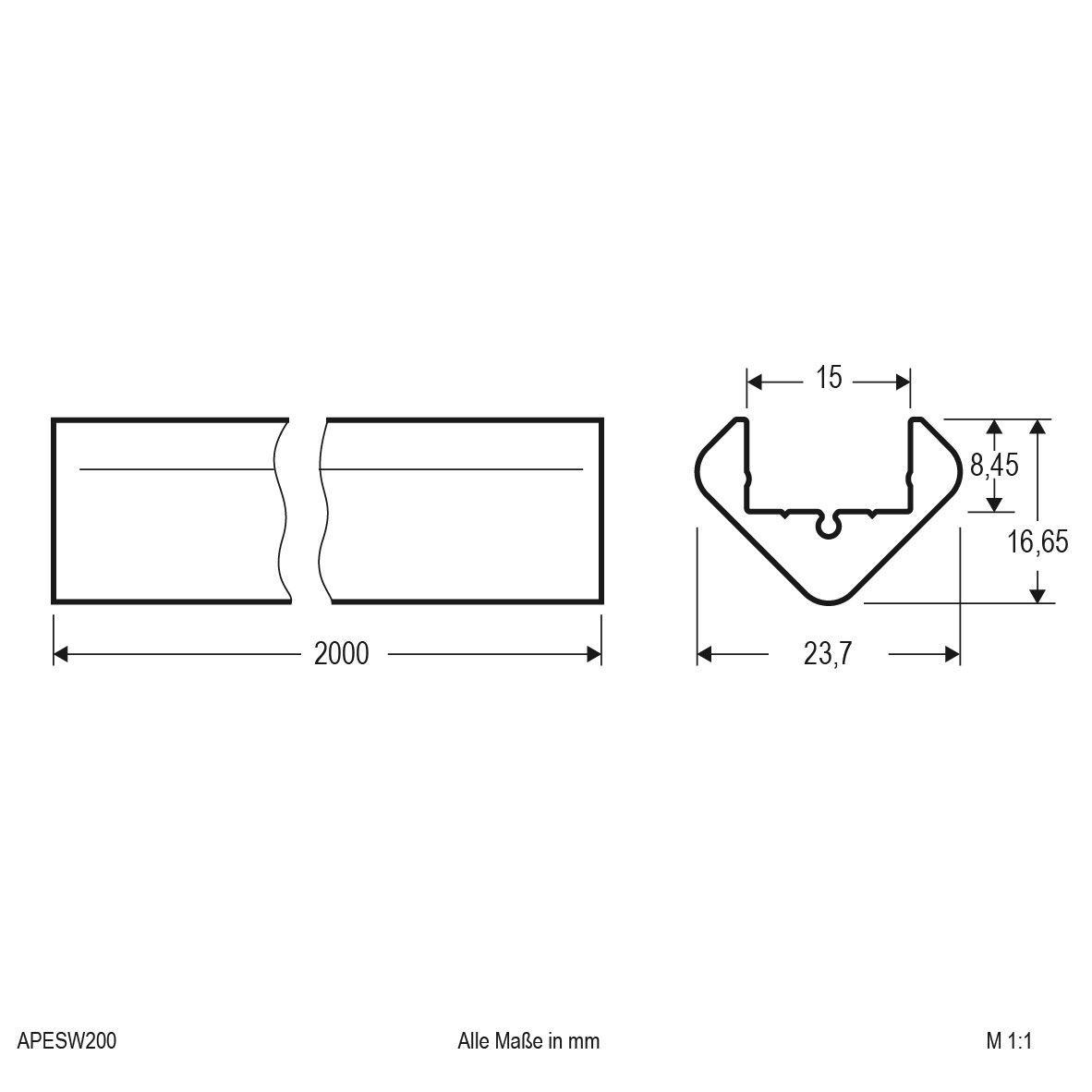 Aluminium Profil APESW200