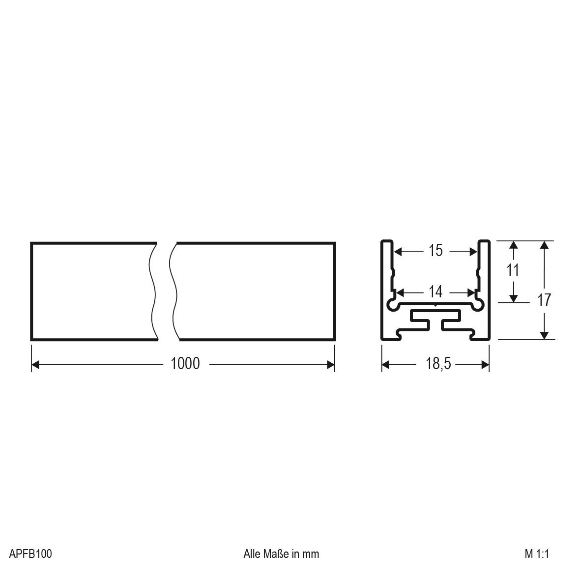 Aluminium Profil APFB100
