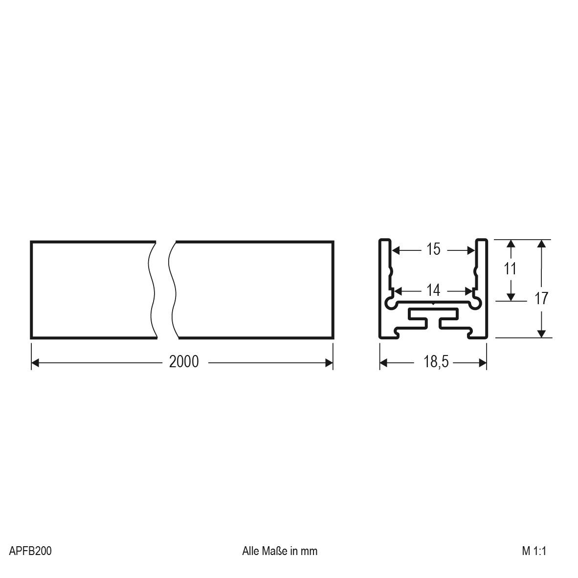 Aluminium-Profil APFB200