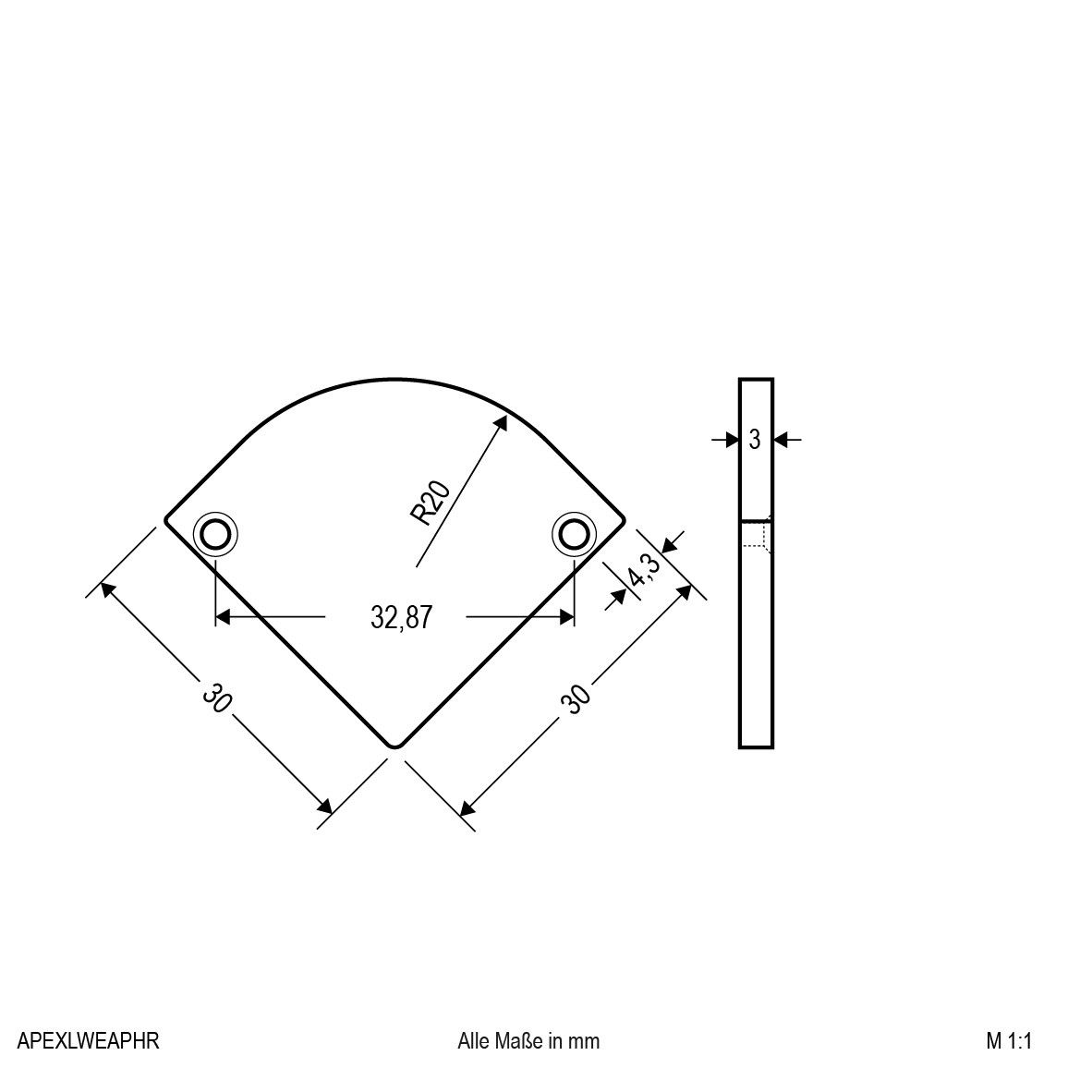Endabschlussplatte APEXLWEAPHR