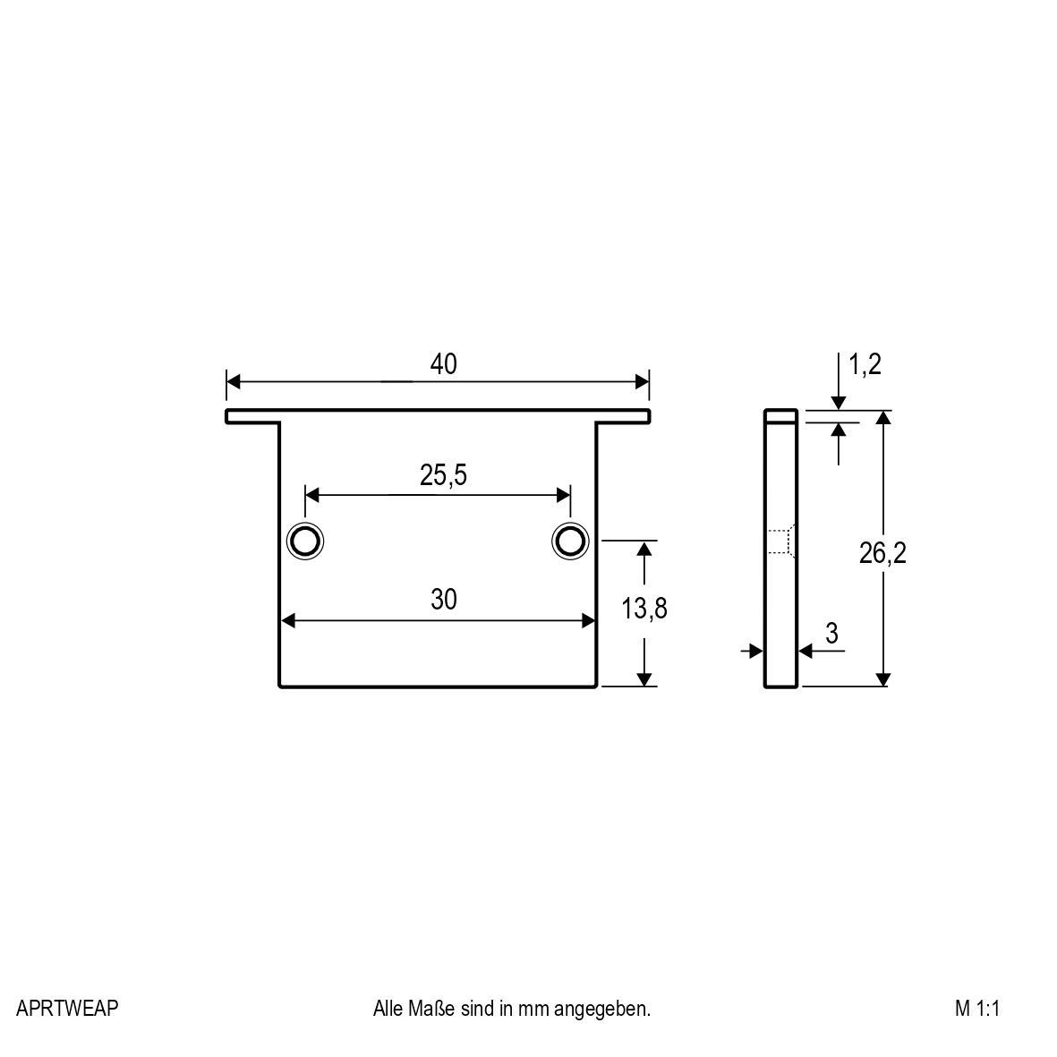 Endabschlussplatte APRTWEAP