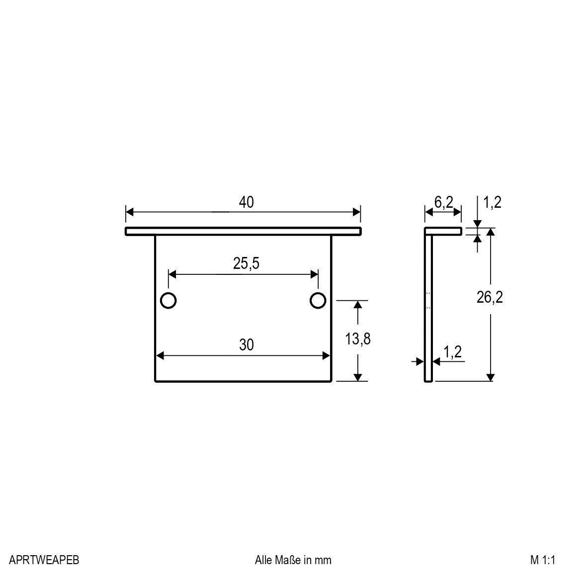 Endabschlussplatte APRTWEAPEB