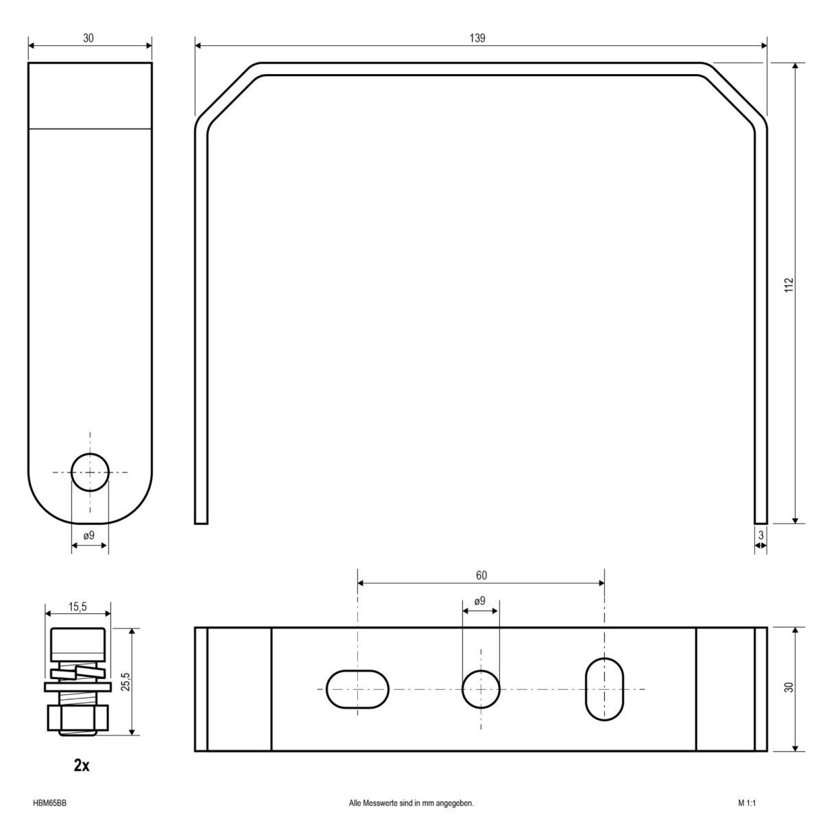 Montagebügel HBM65BB