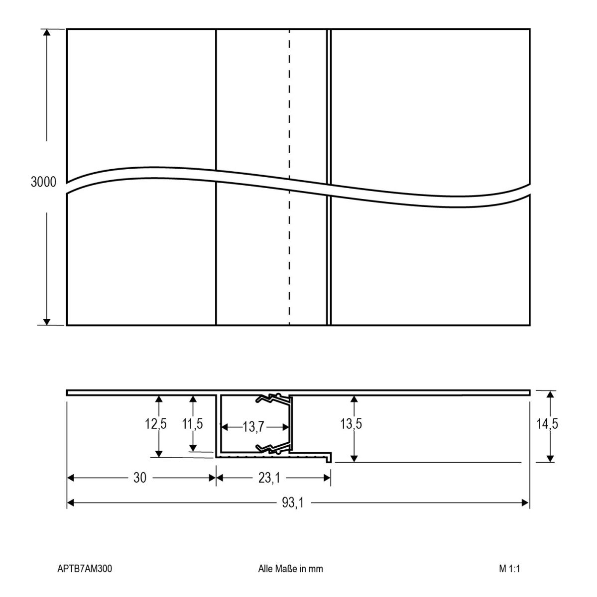 Trockenbauprofil APTB7AM300