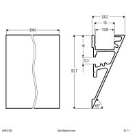 Aluminiumprofil 3m APKV300