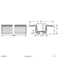Aluminiumprofil 3m APTEW300