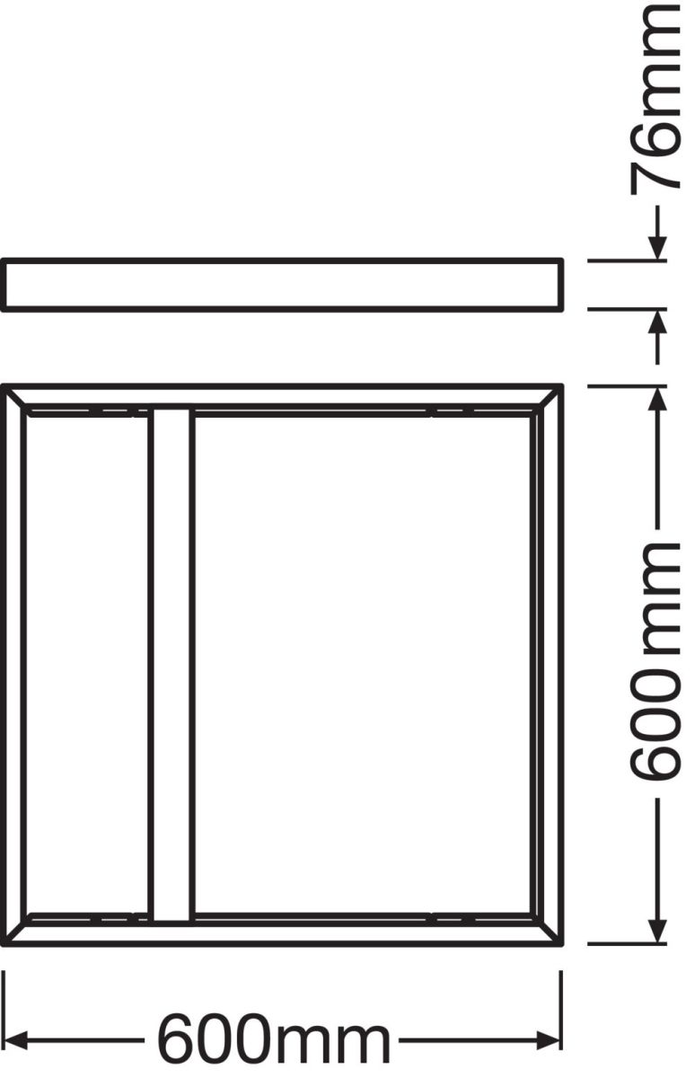 Aufbaurahmen M600 PANEL600SU.MOU.H75BK