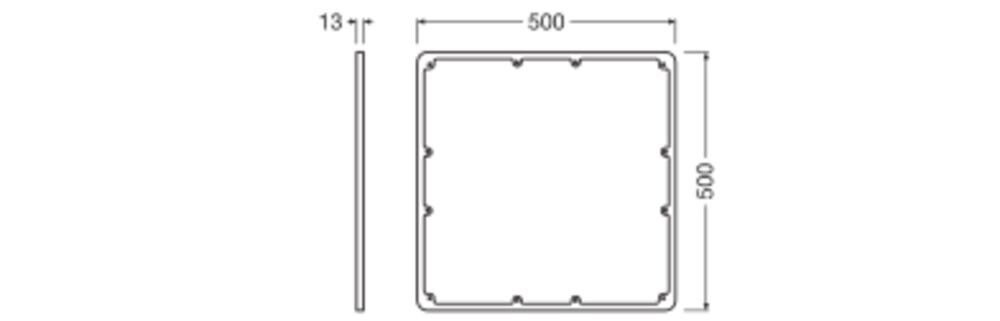 Quadratischer Rahmen SFFL.500SQUAREFRA.SI
