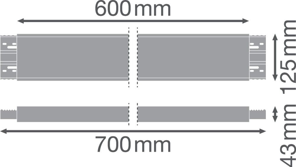 Verbinder 600 LN INV INFILL 600BK