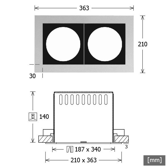 Einbaugehäuse SCER 2.2140 si
