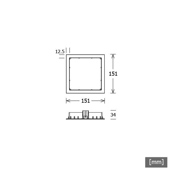 Einbaurahmen SCER 1.100 ws