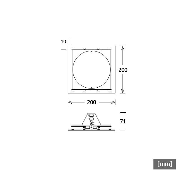 Einbaurahmen SCER 33.100 sw