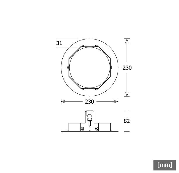 Einbaurahmen SCER 33.111 sw