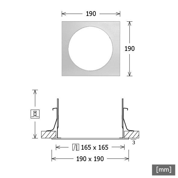 Einbaurahmen SCER 6.100 ws