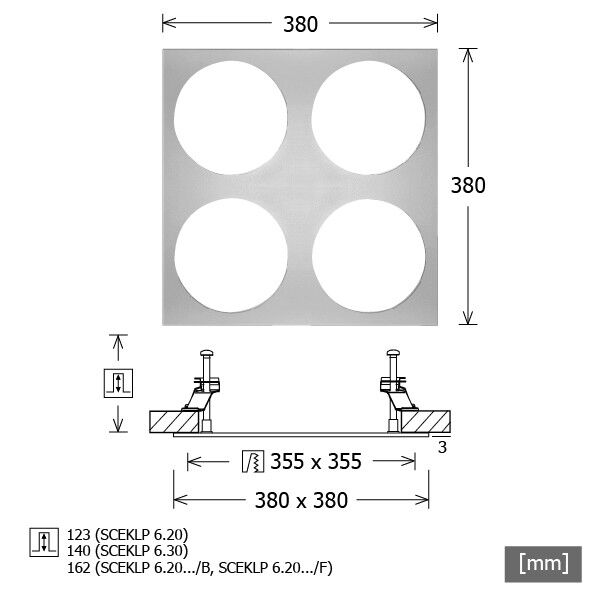 Einbaurahmen SCER 6.400 sw