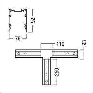 T-Kanal Verbinder SLN2 MRT T-CON BK