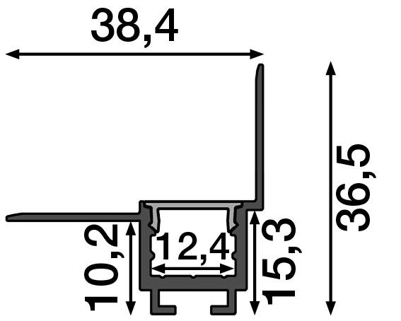 Aluprofil m.Abdeckung 2m FXZA4573