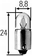 Fahrzeuglampe 24V2W BA9s